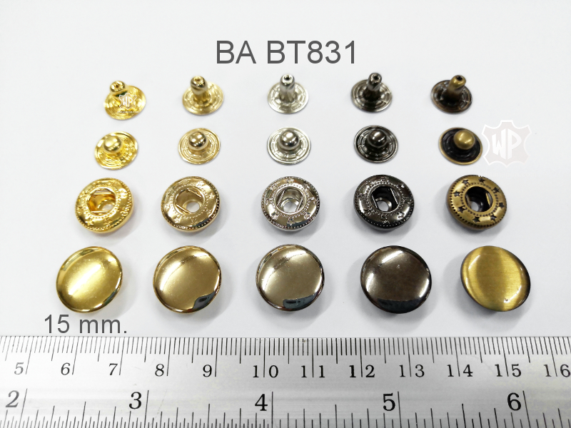 snap button, กระดุมทองเหลือง, กระดุมสแนป, กระดุมแป๊ก