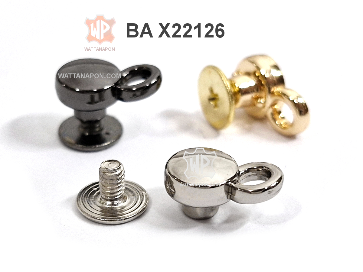 chain screw connector, ring, Rivet, Screw Rivet, stud, หมุด, หมุดต่อห่วง, ห่วง, ห่วงต่อสาย, อะไหล่กระเป๋า
