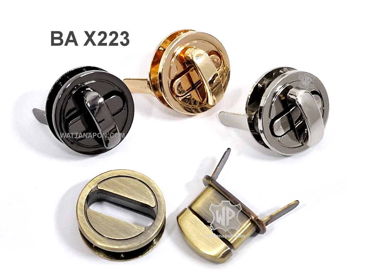 bag snap lock, Handbag Lock, purse snap, ตัวล็อคกระเป๋า, ตัวล็อคฝากระเป๋า, ตัวล็อคลูกบิด, ตัวล็อคหน้ากระเป๋า, อะไหล่กระเป๋า