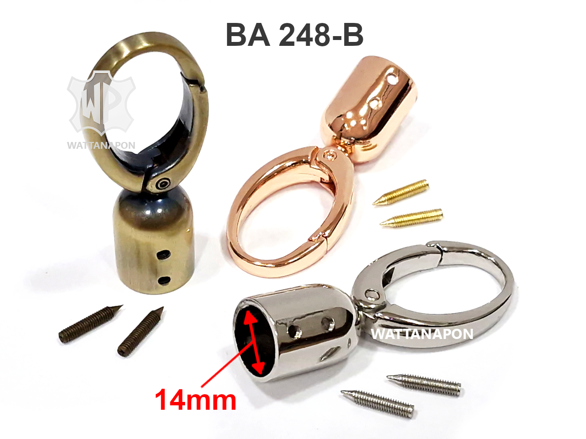 Cord End Cap, End Cap with Clasp, rope end cap, Rope End Cap with Hook, ตะขอต่อสายเปีย, ตะขอต่อหูหิ้ว, ตะขอต่อเชือก, ท่อหุ้มปลายเชือก, หูท่อ, อะไหล่กระเป๋า